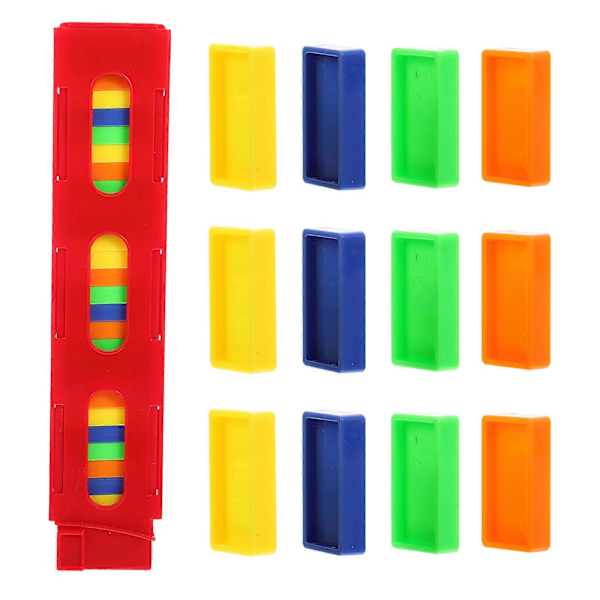 5 Poser Automatisk Dominotog Domino-klosser Leketog Automatisk Dominotog Domino-leketøy Dominobrikker Byggetog Dominoer-leketøy Random Color 3.5X2X1CM