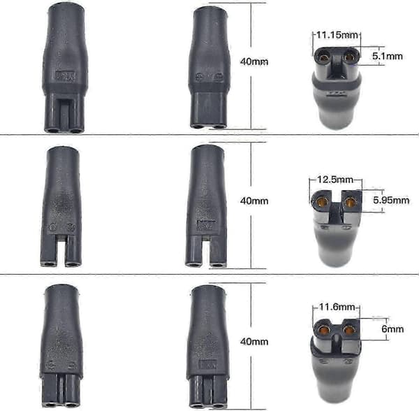 7 stk. 5V USB-strømledningssett - Erstatningslader for hårklippere/trimmere/bordlamper