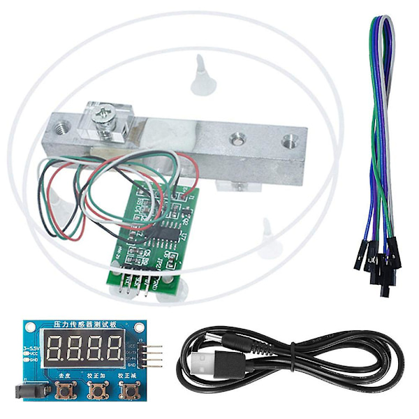 HX711 Vekt Sensorsmodulsett Digital Lastcelle Vekt Sensor A/D Modul 5KG Vektskala for , Vektskala Dis