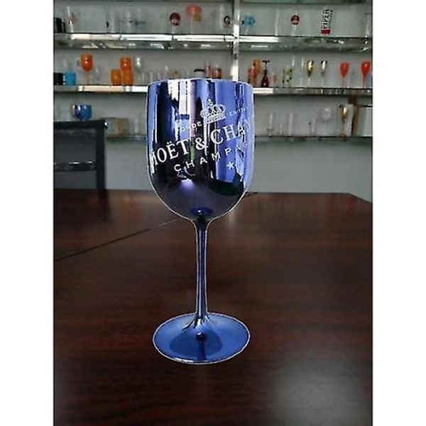 Hvit Moet Plast Akryl Goblet Festlig Fest Drikk Vin Champagne Glass Blue 401-500ml
