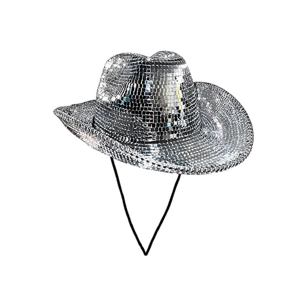 Disco Ball Cowboy Hat - Mirrored Western Festival Party Costume