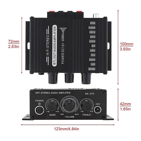 Effektforstærker Audio Karaoke Hjemmebiografforstærker 2 Kanal D Forstærker USB/SD AUX Input [DB]