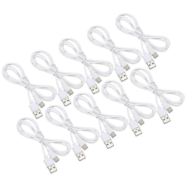 10 stk. Type C opladerkabel 2A hurtig opladning til mobiltelefon
