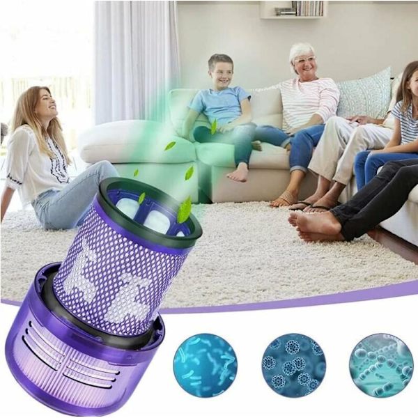 3 kpl 971517-01 HEPA-suodatinta Dyson V12 Detect Slim -langattomaan pölynimuriin, 1 harja