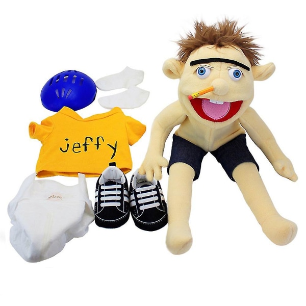 Jeffy Hat Käsi Nukke Cosplay Plussi Leikkikalu Täytetty Nukkea Peli Lapsille Lahjat [HK]