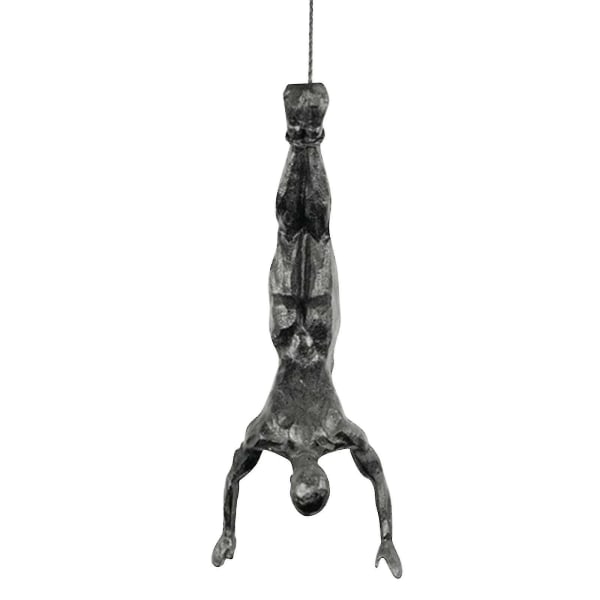 Klatrefigur Skulptur Væghængende Baggrundsvæg Udendørs Sport Dekoration Kunst Kreativ Hængende Klatrestatue (FMY) B