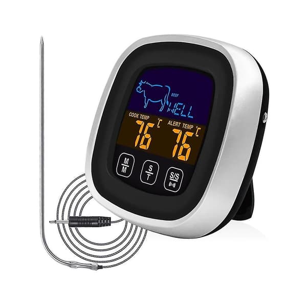 Digitalt BBQ-termometer for matlaging, ovn, grill med timer og temperaturalarm