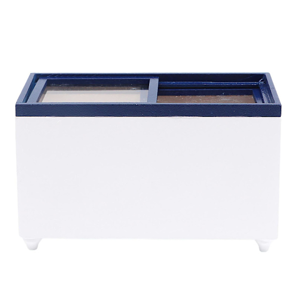 1:12 Imitation Kylskåp Realistisk Simulerad Söt Rollspel Dockhus Mini Kylskåp Leksak för Underhållning White
