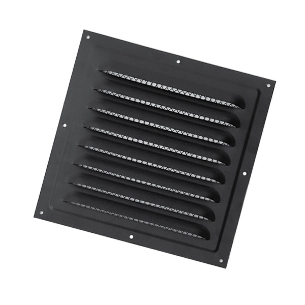 Metal Luftventil Dæksel Intensiv Gitter Luftventil Lameller til Loft Køkken Sidevæg 15cmx15cm Hvid Black 25cmx25cm