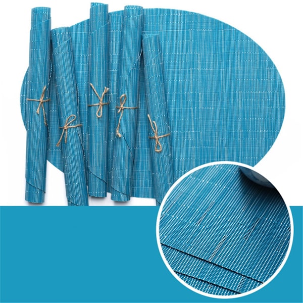 Pöytäliina, naarmuuntumaton, eristetty, soikea, liukumaton, PVC, kotitaloustarvikkeet, KaesiBY Blue