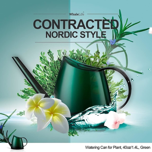 Innendørs vannkanne for bonsai-planter (1,4L, grønn) Green Lemon 1.4L