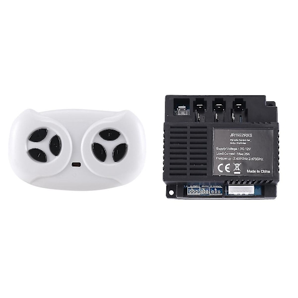 Jr1922rxs 12V Elbil för Barn 2.4G Bluetooth Fjärrkontroll och Mottagare kompatibel med Children Electri-C3 Whiteblack