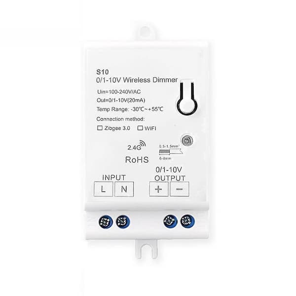 Ac100-240v Zigbee 0/1-10v LED-ljusdimmerkontroller Smart Life Tuya Kontrollapp För 0-10v LED Dim [DB]