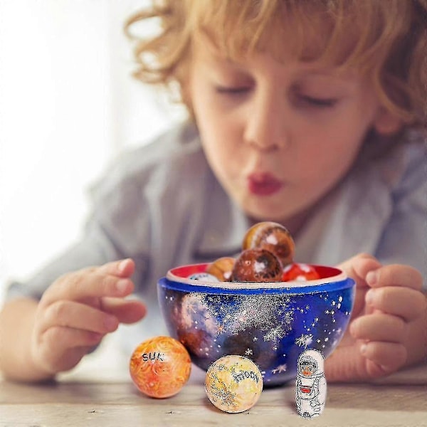 Trä Solar System Cosmos Lärande Spel Leksak Pedagogisk Modell Hem Kontor Dekoration - ya