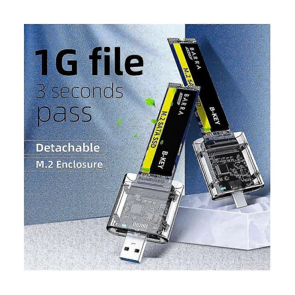 M2 Ssd Kabinet M.2 Til Usb 3.0 5gbps Højhastigheds Ssd Kabinet Til Sata M.2 Ngff Ssd 2242 2260 2280mm Ca