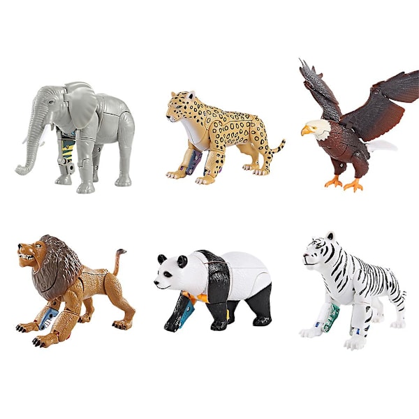 Educational Transform Animals Robot Action Figure Legetøj Gave Til Børn Småbørn Dyr Figurer Model Transformation Legetøj (FMY) Elephant