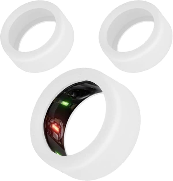 2 stk. Silikone Ring Cover Kompatibel med 3, Rund Ring Etui Elastisk Ring