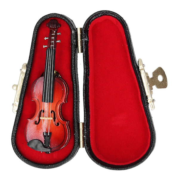 Violin Brosche med Udsøgte Detaljer Uden Pigge Mini Musik Instrument Model til Gavegivning Kjole Dekoration