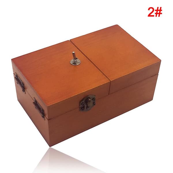 Tryck-typ Useless-Box Leksak Stressavlastning Underhållande Låda för Present Brown 2