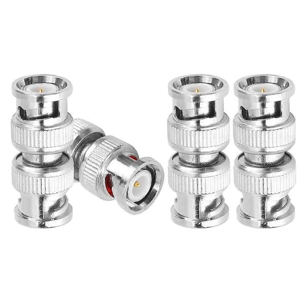 4 stk. BNC han til han koaksial kobling video konnektor adapter RF konverter [DB]