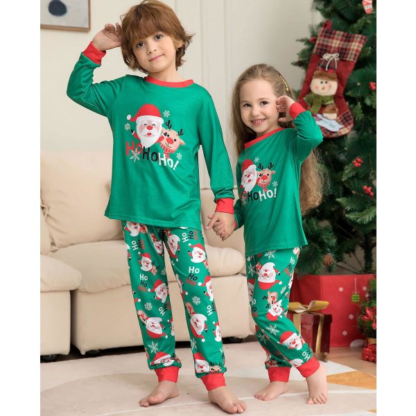 Ny familj Matchande julpyjamas Vuxen Barn Blå Pjs Xmas Nattkläder Pyjamas kid2-3y
