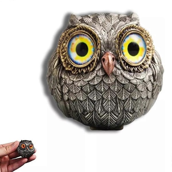 Heldig Ugle Guardian - Den Vise Vagter, Retro Ugle Dekoration Figurer Hylde Dekoration green