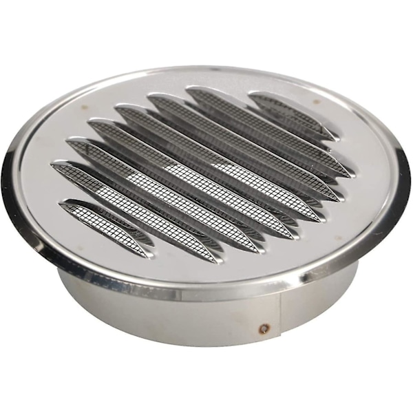 Ventilation Grille Round Stainless Steel 100 Mm With Screw Flange Insect Protection