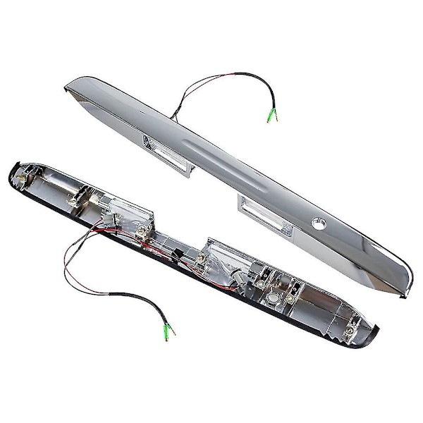 Takarekisterikilven valaisimen kokoonpano musta kromi Toyota Hiace 2005-2018 Chrome