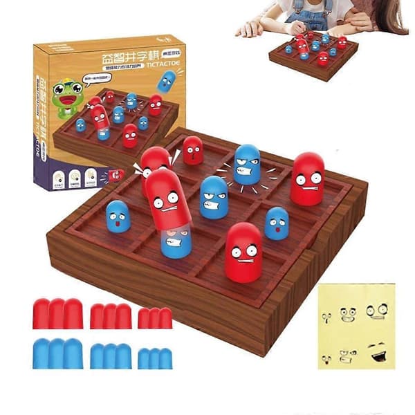 Brädspel Leksaker Färg Låda Tic-Tac-Toe