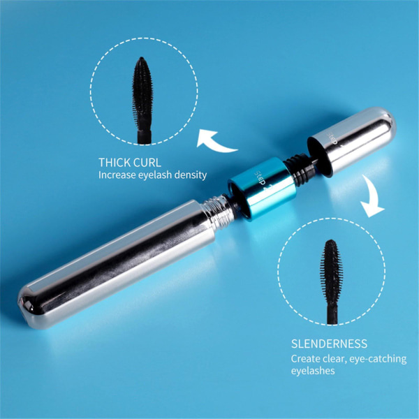 2 i 1 Vibely Mascara 5x lengre vanntett kosmetikk for naturlig forlengelse og fortykning uten klumper 4d silkefiber mascara