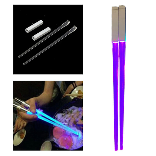 2 Par LED Lys Sabre Pinner - Gjenbrukbare Lysende Pinner