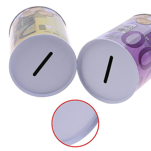 Euro Dollar Raha-astia Turvallinen Sylinteri Säästöpossu Pankit Kolikoille Talletuslaatikot 20 Euro Appearance 15x22