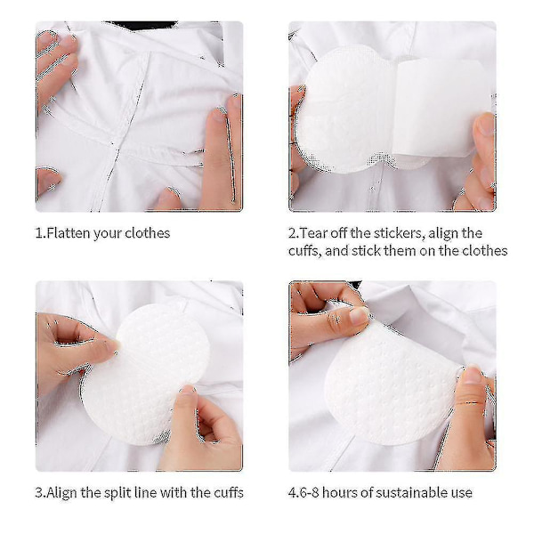 100 st/set Underarm Pads Kläder Svettavvisande Deodorant Pads Armhåla Vård Svettabsorberande Pads Deodorant För Kvinnor Män