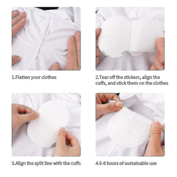 100 stk./sæt Underarm Pads Kjole Tøj Perspiration Deodorant Pads Armhule Pleje Svedabsorberende Pads Deodorant Til Kvinder Mænd