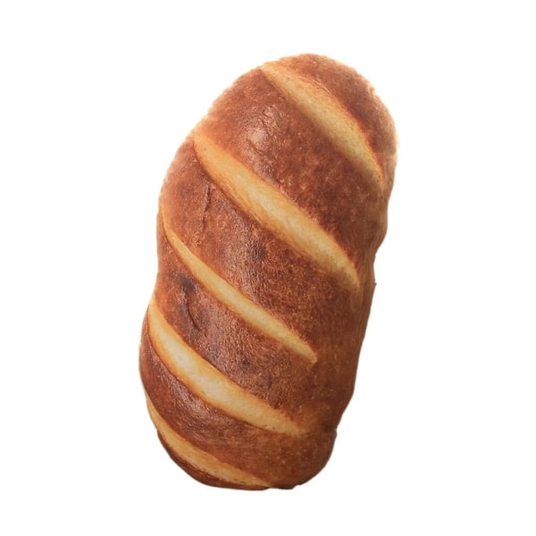 Stor Plysch Kudde med Bröd Design Mjuk Tvättad Avtagbar Kudde Kroppskudde 30cm