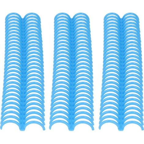 10 hållbara plastbindningsringar, 30 hål, 22 mm diameter, blå, för pärmar med lösa blad