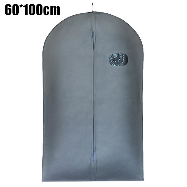Store Klesposer for Hengende Dresser, Frakker, Støvtett Deksel med Glidelås, Bærbar Reisebeskytter Grey 60*100cm