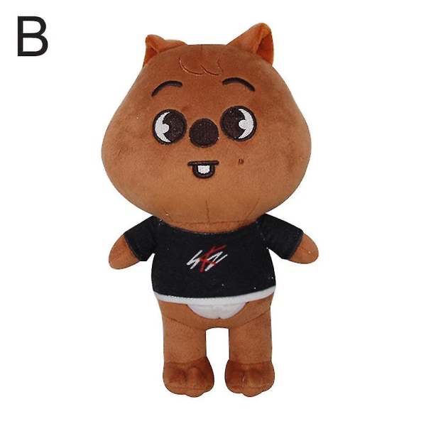 Skzoo - Stray Kids 20cm Dukke, Plysjleketøy, Chan Leebit Dwaekki Jiniret Han Quokka, For Fans, Søt Gave  (FMY) B