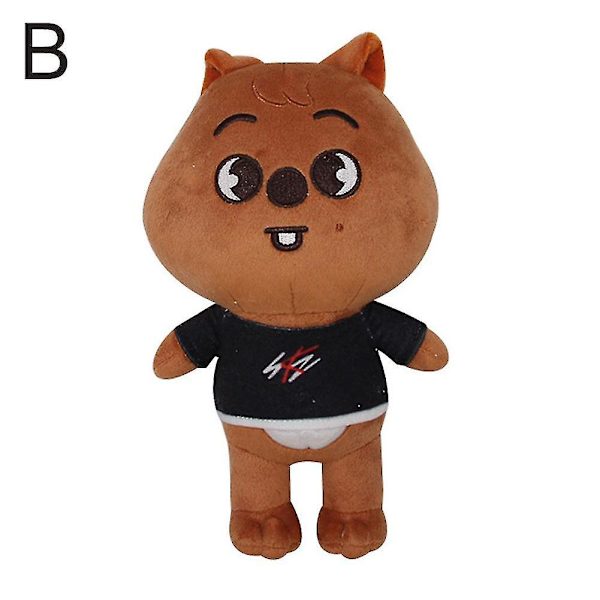 Skzoo - Stray Kids 20cm nukke, pehmolelu, Chan Leebit Dwaekki Jiniret Han Quokka, faneille, söpö lahja  (FMY) B