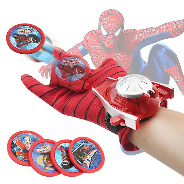 Marvel DC Superhjälte Handske Web Shooter Dart Blaster Launcher Leksak Barnpresent [DmS] Spider-Man
