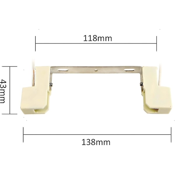 2 stk. R7s Led Lampeholder 118mm Halogen, ac 100-240v, lineær Keramisk Holder til Spot