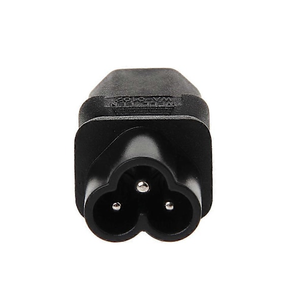 IEC 320 C13 Hona Till C6 Hane 3-Pin Klöverblad Kontakt Konverterare AC Strömadapter