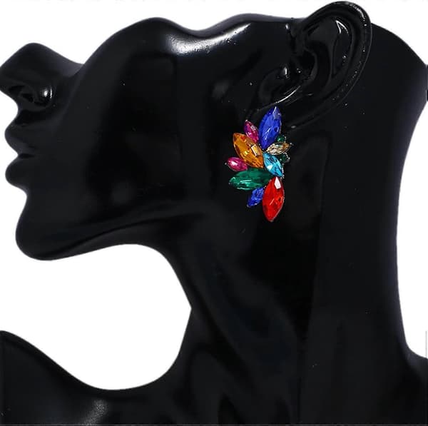 Rhinestone Øreringe til Kvinder Store Krystal Øreringe Overdrevne Rhinestone