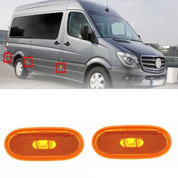 2x Auton Sivuvilkut - Sprinter W906 2006-2018 A0038202956 Sivusignaalit Yellow
