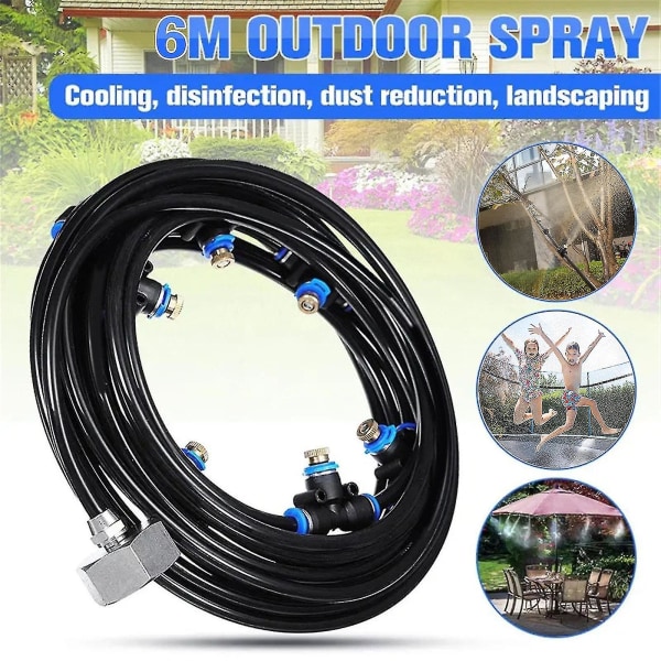 8m Utomhus Dimsystem Vattenspridare Trädgård Patio Kylspray Kit