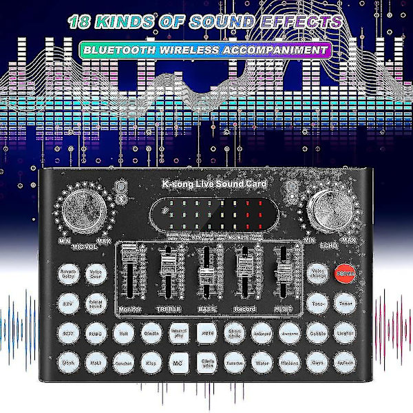 F007 Ljudkort, För Streaming Ce Tand Usb Mikrofon Ljudmixer, Musikinspelning På Mobil Dator För Pod