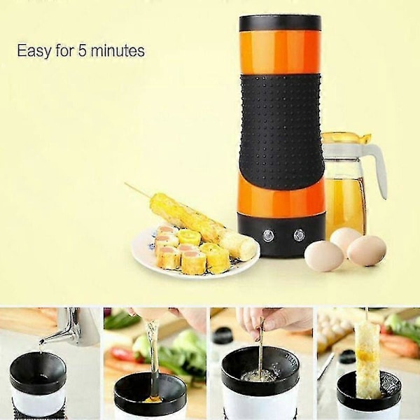 Sähköinen munarullakone DIY Omelettipullo-sd Kannettava kotikäyttöön Orange
