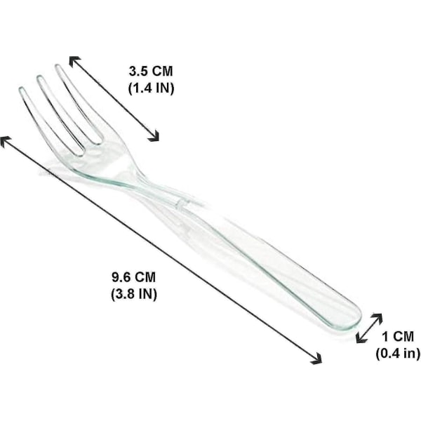 Smaksforsker Mini Gaffler - 500 stk Plastklare Mini Gaffler For Frukt Dessert Og Frossenfor Festgave Mini Forks 50CT