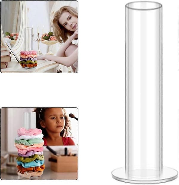 Scrunchie Holder Stativ Armbånd Holder Scrunchy Display Organizer Akryl Hår