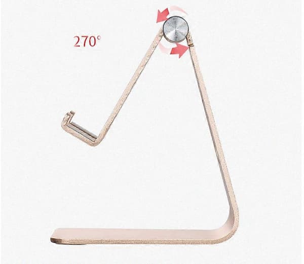 Lazy Phone Holder Justerbar Foldbar Tablet Holder (Sort/Sølv/Rosaguld) [DB]